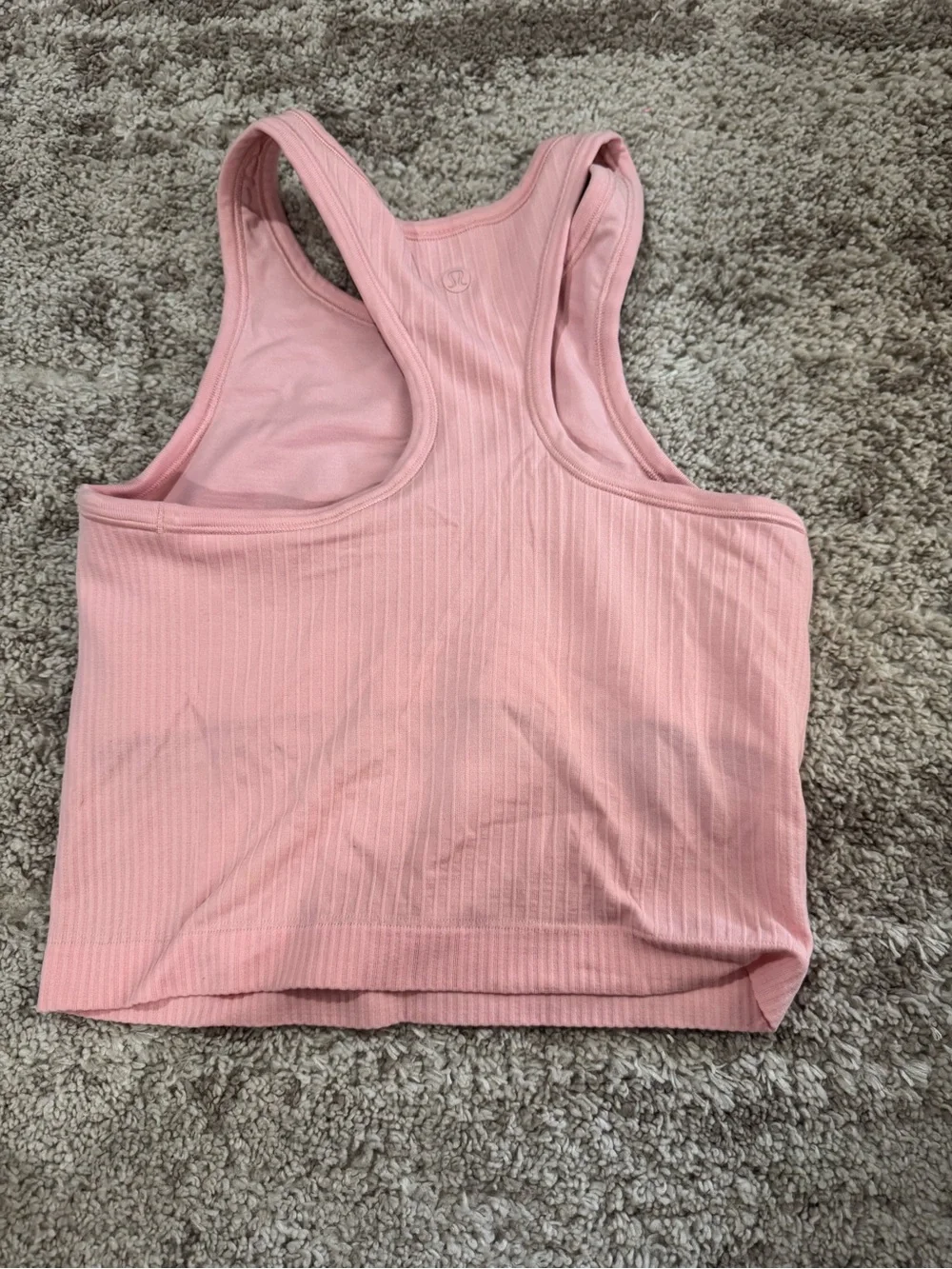lululemon athletica Pink Ribbed Racerback Tank